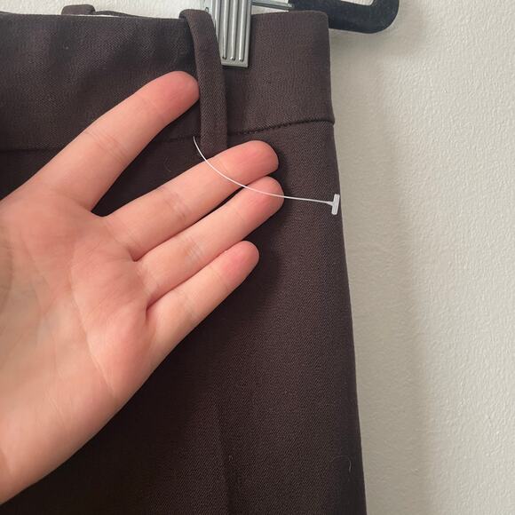 NWOT FRAME Le High Flare Trouser in Americano Chocolate Brown Sz 8 - Picture 8 of 14